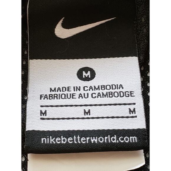 Nike Mens Swimsuit Medium Black White Palm Tree Built In Mesh Lining Trunks - Picture 3 of 5